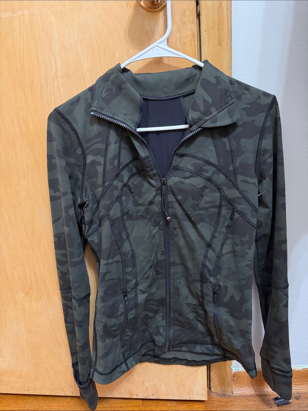 lululemon athletica Dark Green Camo Zip-Up Utility Jacket